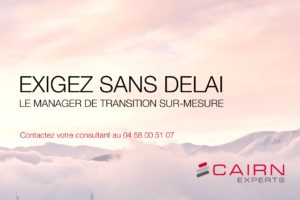 Visuel publicitaire : Exigez un manager de transition sur mesure