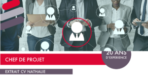 Illustration en introduction au CV de Nathalie, chef de projet
